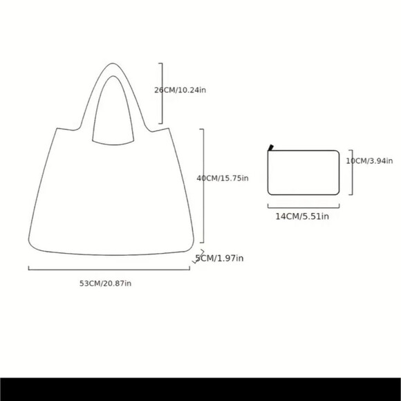 Cat tote bag foldable collapsible shopping carry on - Picture 3 of 3